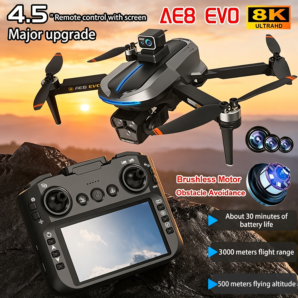 Drone Kit Professional - AE8 EVO Drone 4K Professional 5G