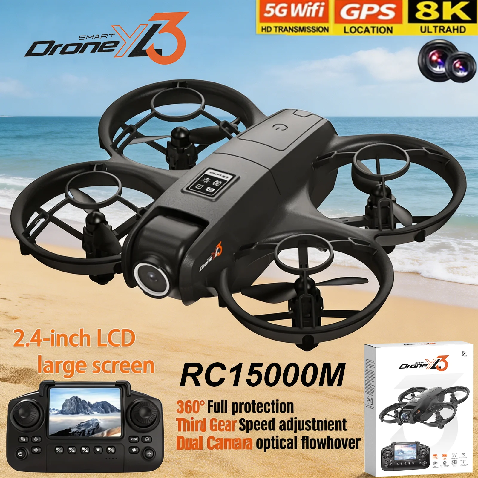 New YL3 RC Drone 8K 1080P Wide - Drone Kit Professional ulasan dan harga