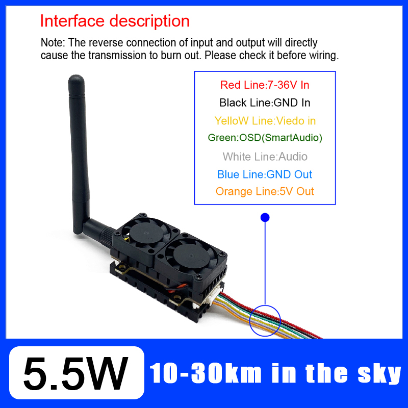 Long Range 5.8GHz 5.5W Video T - Drone Kit Long Range ulasan dan harga